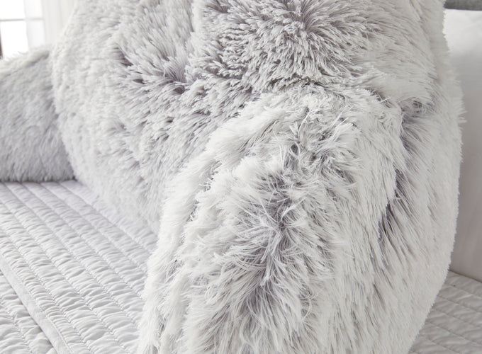 Huggleland Grey Long Hair Cuddle Cushion Image 3