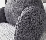 Huggleland Charcoal Teddy Fleece Cuddle Cushion Image 3