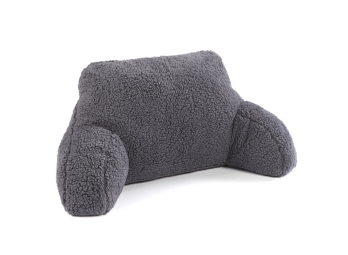 Huggleland Charcoal Teddy Fleece Cuddle Cushion Image 4