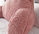 Huggleland Pink Teddy Fleece Cuddle Cushion Image 3