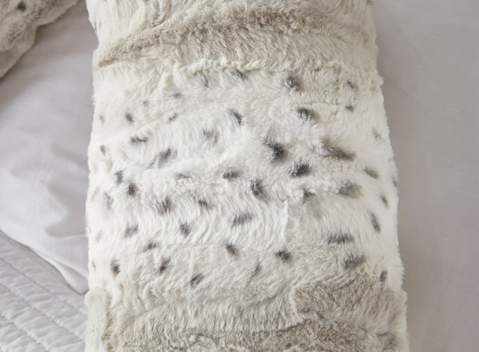 Huggleland Grey Snow Leopard V Shape Support Pillow Image 3