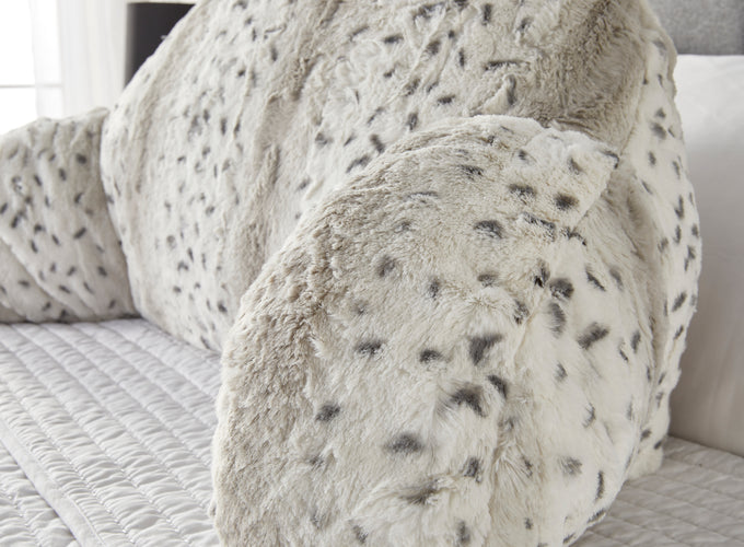 Huggleland Grey Snow Leopard Cuddle Cushion Image 3