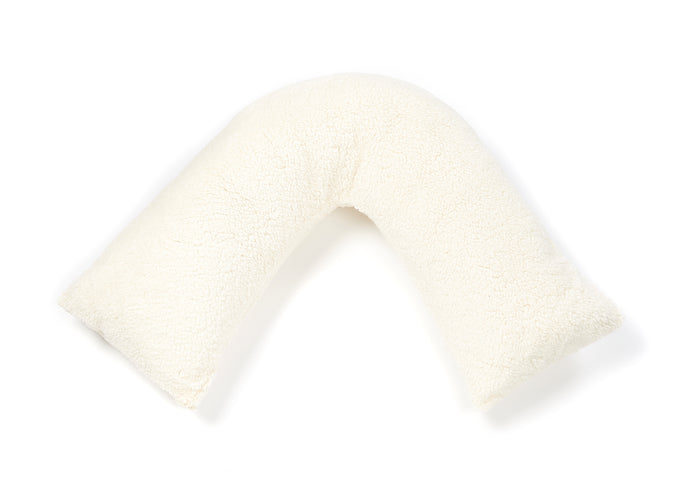 Huggleland Cream Teddy Fleece V Shape Support Pillow Image 3