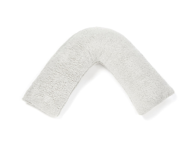 Huggleland Grey Teddy Fleece V Shape Support Pillow Image 4