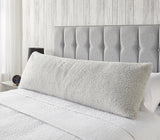 Huggleland Grey Teddy Fleece Bolster Pillow Image 1