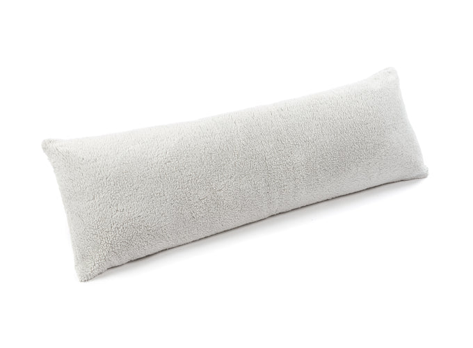 Huggleland Grey Teddy Fleece Bolster Pillow Image 4