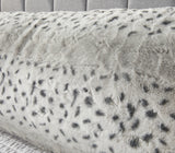 Huggleland Grey Snow Leopard Bolster Pillow Image 3