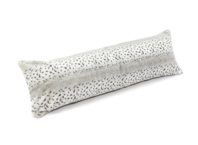 Huggleland Grey Snow Leopard Bolster Pillow Image 4
