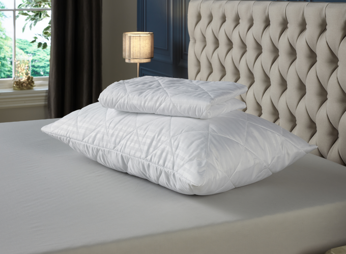 Luxury Cotton Feels Like Down Pillow Protector Pair Image 2