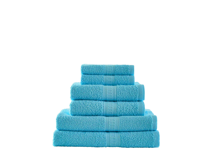 100% Cotton Six Piece Towel Bundle Image 1