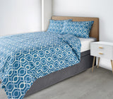 Downland Carlton Blue Linen Set Image 1