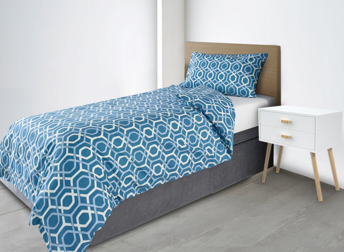 Downland Carlton Blue Linen Set Image 2