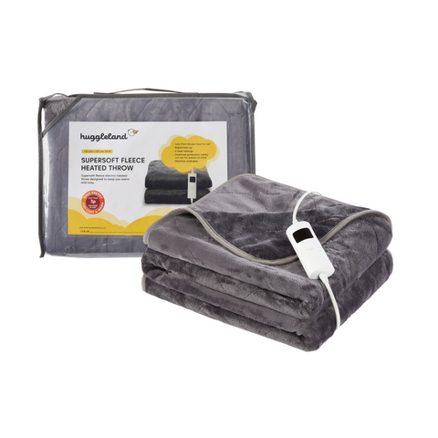 Huggleland Super Soft Fleece Electric Blanket / Throw