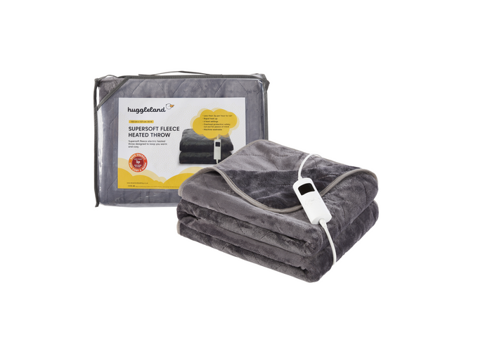Huggleland Super Soft Fleece Electric Blanket / Throw Image 1