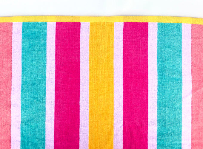 100% Cotton Candy Striped Beach Towel Image 3