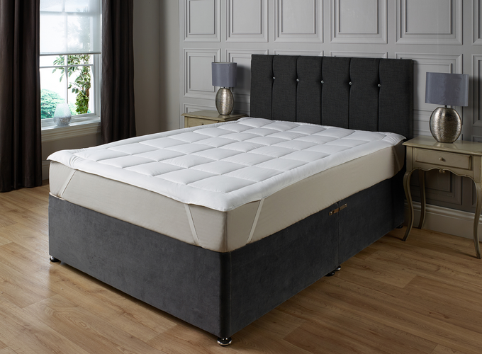 Luxury Cotton Feels Like Down Mattress Topper Image 1