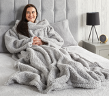 Huggleland Grey Wearable Relaxing Blanket Image 1