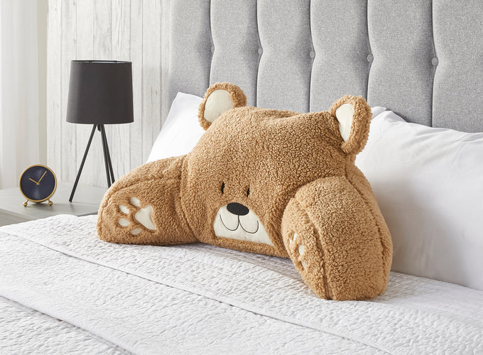 Huggleland Kids Teddy Fleece Bear Cuddle Cushion Image 2
