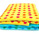 100% Cotton Spotted Beach Towel Bundle Image 1