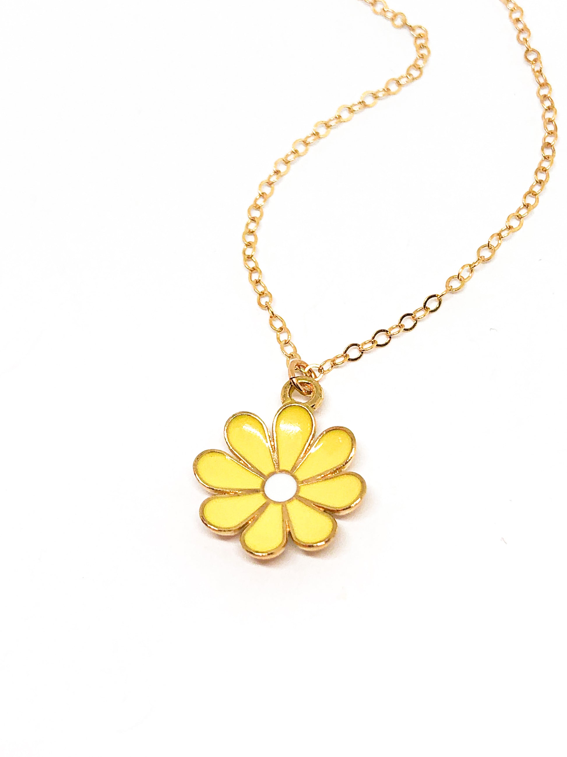 yellow floral necklace