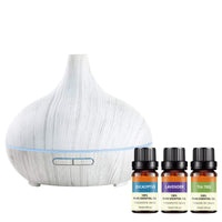 White Wood Grain Diffuser with Essential Oils