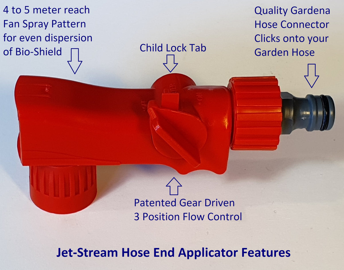 Jet-Stream Hose End Applicator Features