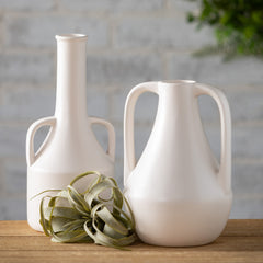 Modern White Jug Vase Set of 2