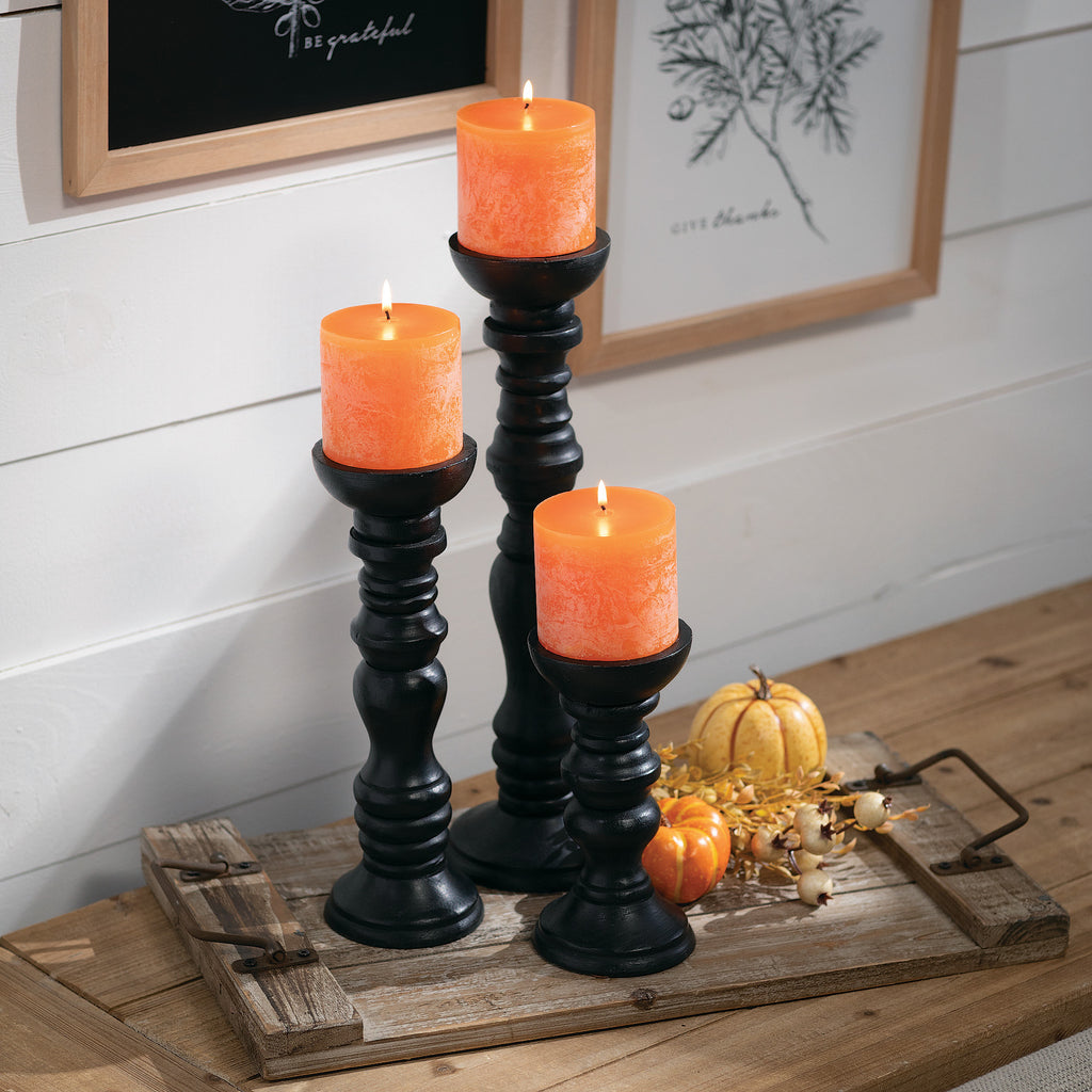 Vance Kitira Tangerine Timber Pillar Candle