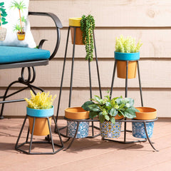 Portuguese Print Trio Planter