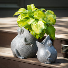 Tongue-in-Cheek Frog Planters