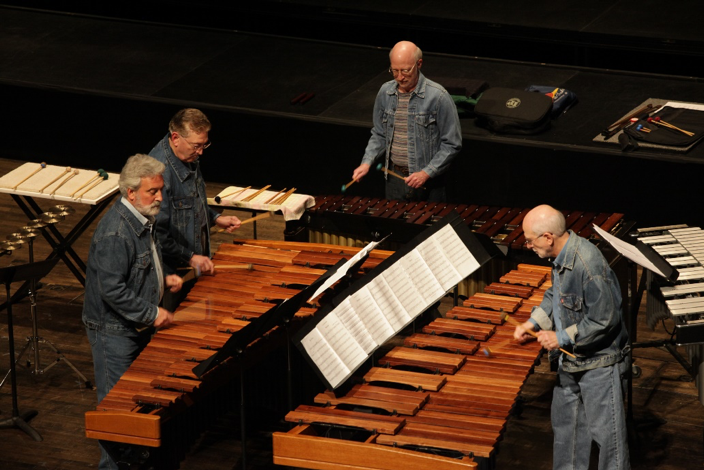 Garry performing with his renowned percussion quartet, NEXUS (called the High Priests of Percussion by the New York Times)