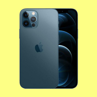 Használt, felújított kék iPhone 12 Pro Max illusztráció elsődleges