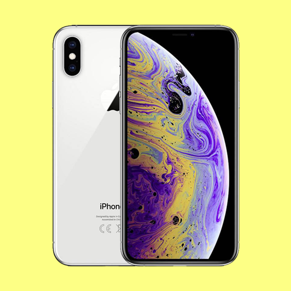 Használt, felújított ezüst iPhone Xs Max illusztráció másodlagos