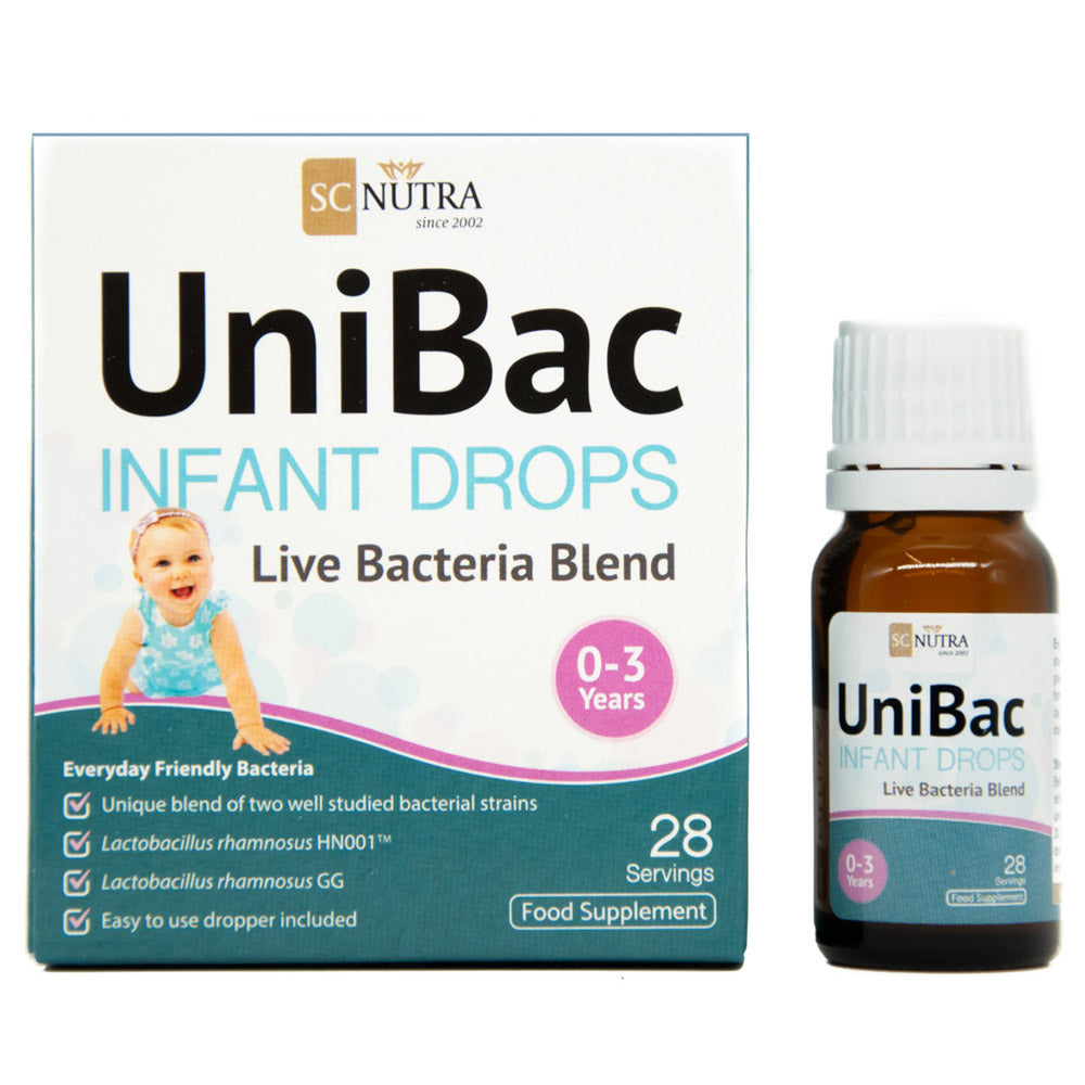 UniBac Infant &amp; Baby Drops Mélange de bactéries vivantes unifiées - SC Nutra France product image