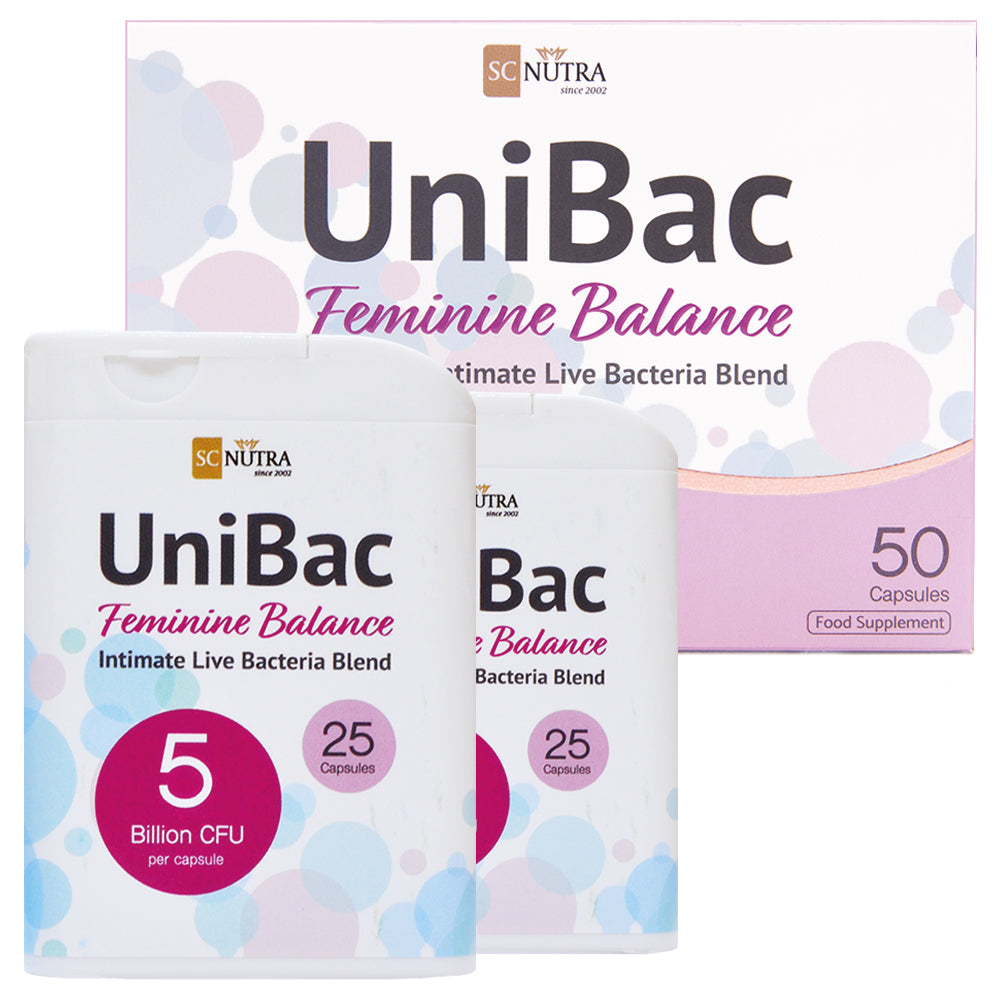 UniBac Équilibre Féminin Bactéries Unifiées Vivantes / Probiotiques Pour les Femmes - SC Nutra France product image