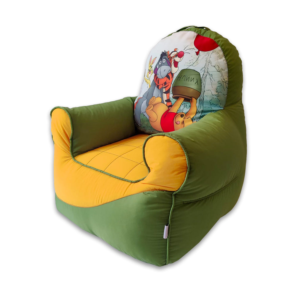 Kids Sofa Bean Bag In Pakistan Relaxsit   Kinsofapoohdarkgreen 4 