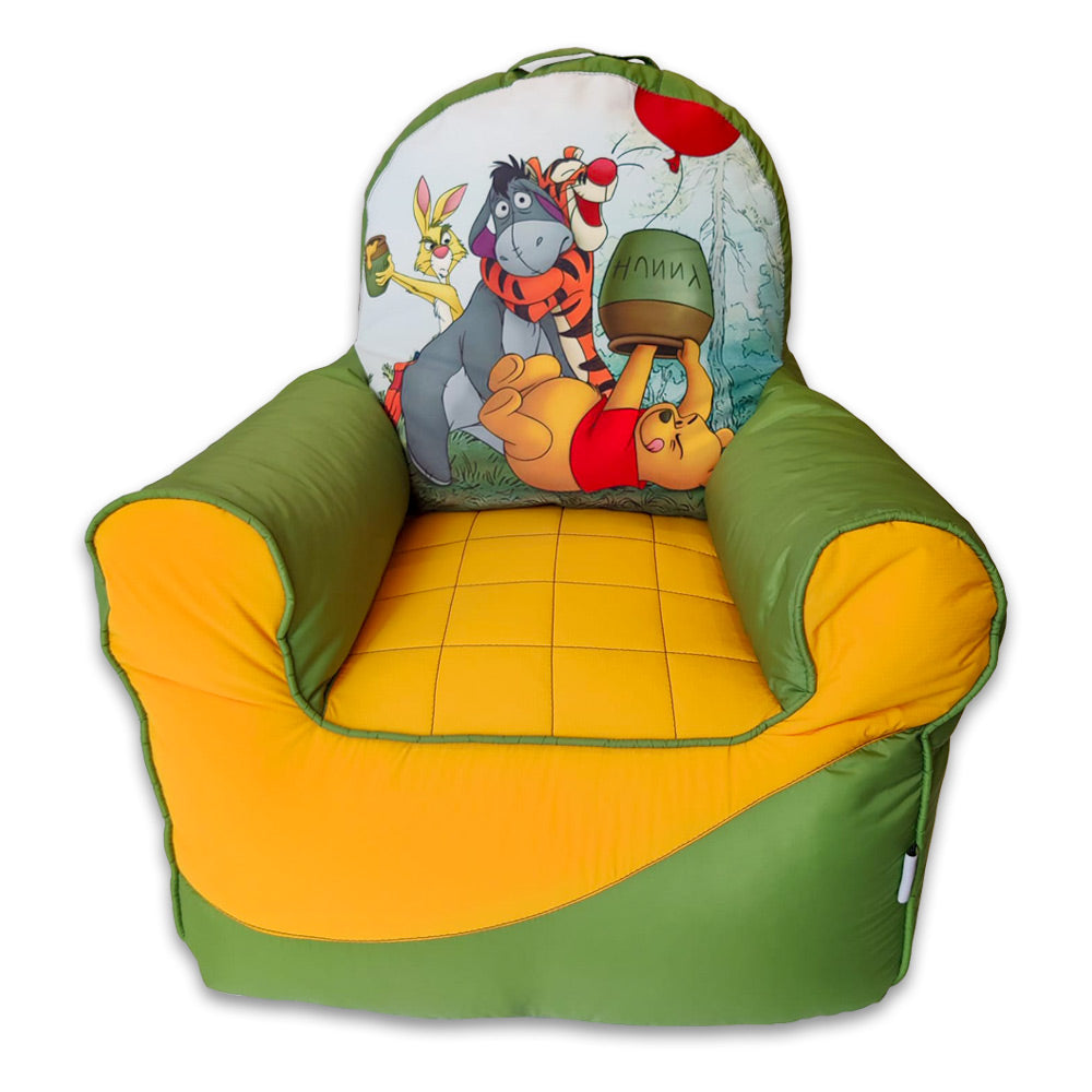 Kids Sofa Bean Bag In Pakistan Relaxsit   Kinsofapoohdarkgreen 5 