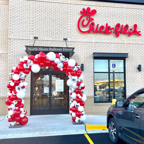 corporate chick fila balloon arch