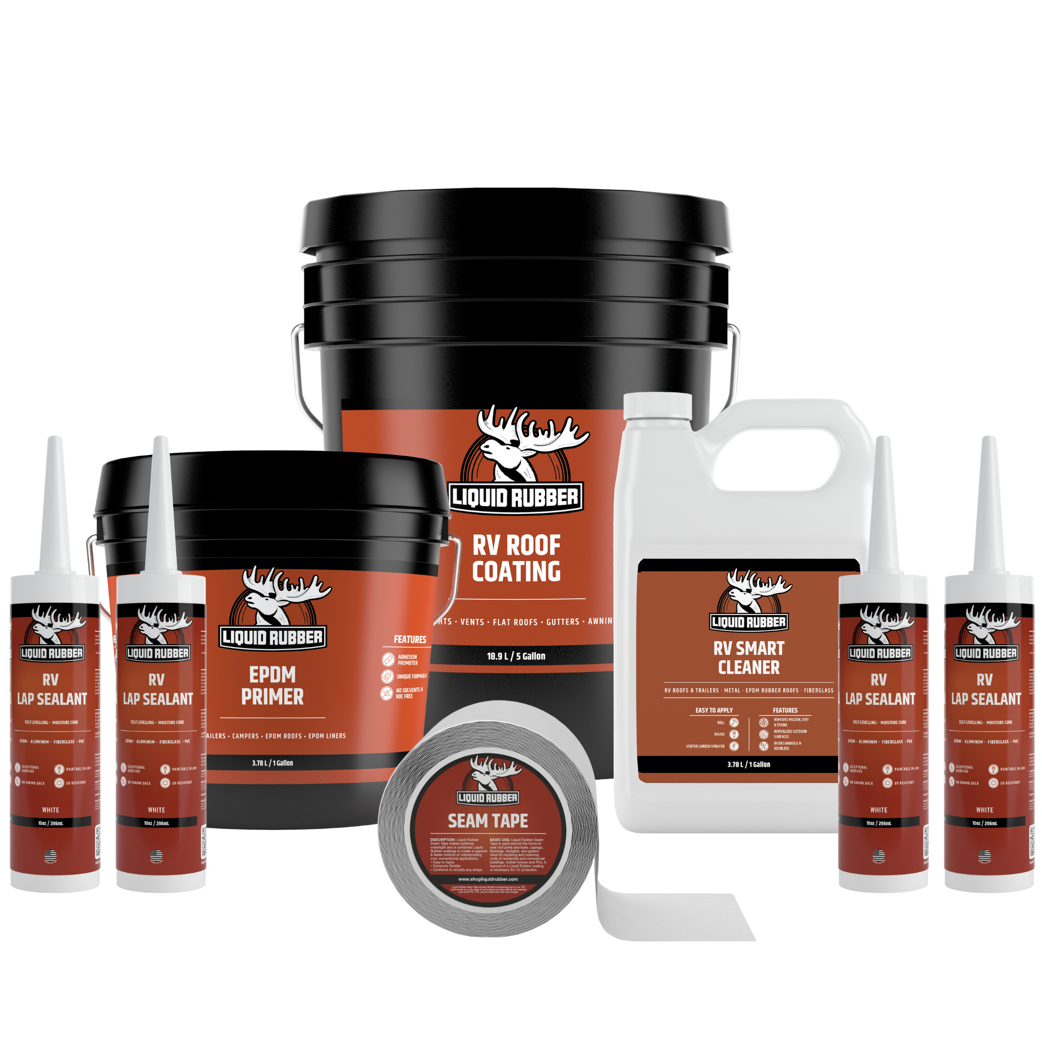 Everbond RV Roof Waterproof Coatings - RV Roof Sealant - Solar Reflective Sealant, for Trailers, Campers, Roof Repairs, and Leak Repairs. Easy to Appl