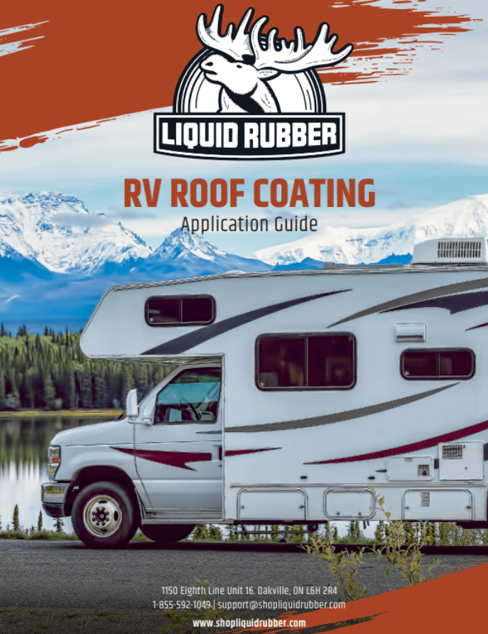 Liquid Rubber RV Roof Coating - Waterproof Solar Reflective Sealant, Brilliant White, 5 Gallon