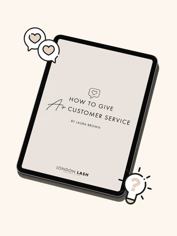 Ebook for Lash Technicians about customer service