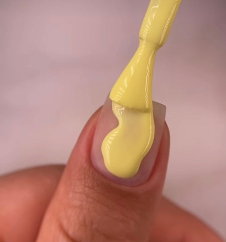 Pastel yellow nail polish for gel nails