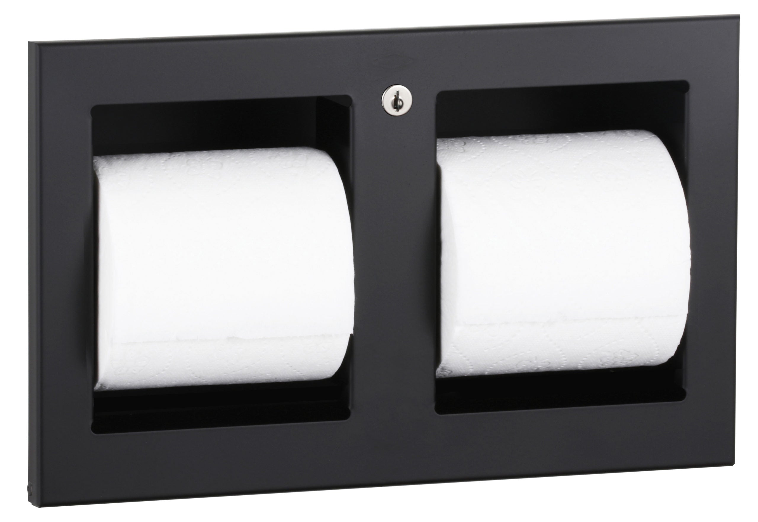 Bobrick B-540.MBLK - Surface-Mounted Toilet Tissue Dispenser & Utility Shelf, Matte Black