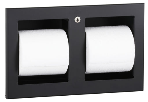 Recessed Multi-Roll Toilet Tissue Dispenser, Matte Black