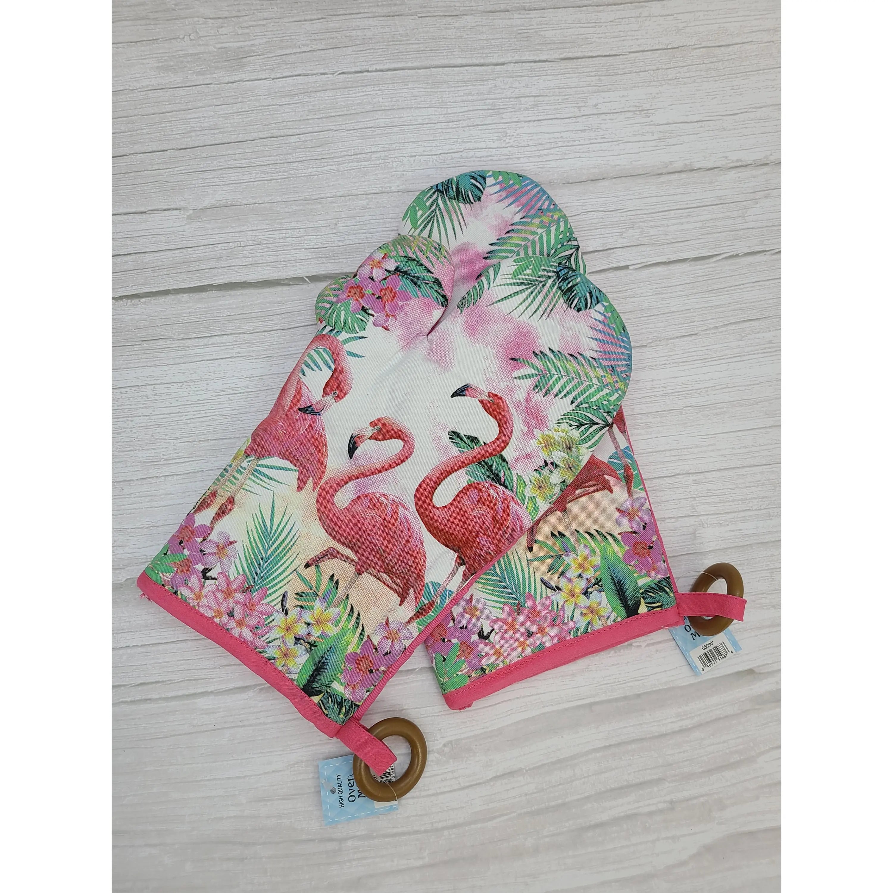 Flamingo Oven Mitts, Coastal Oven Mitts SET OF TWO, Flamingo Kitchen,  Flamingo Pot Holder