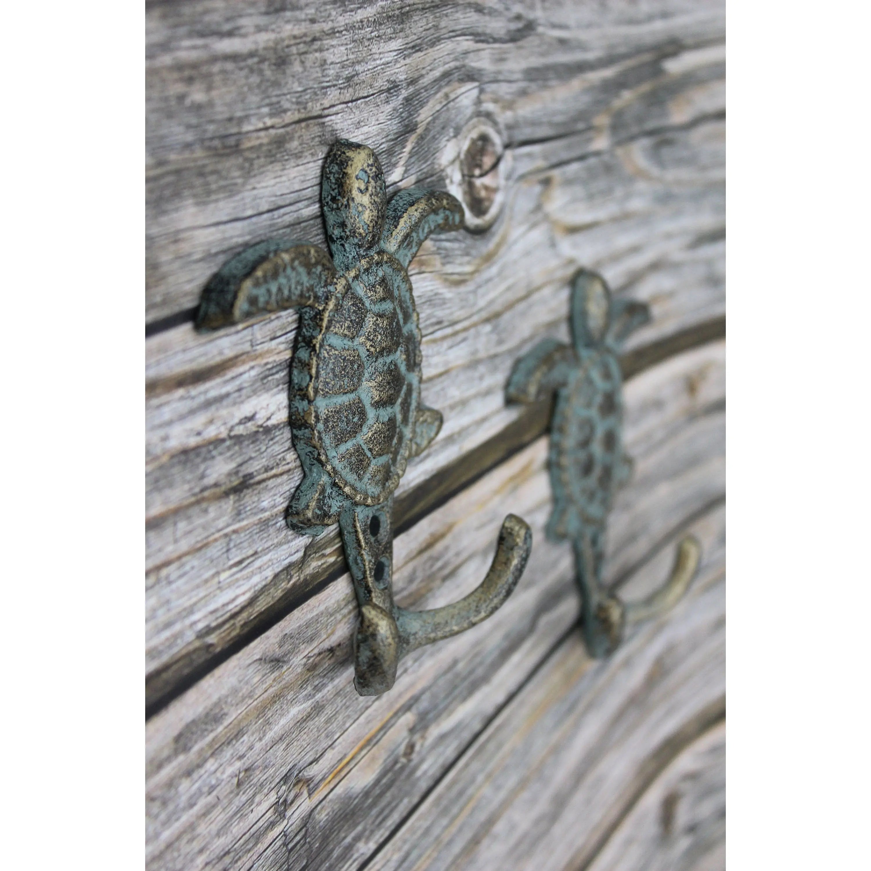 Turtle Hook, SET OF TWO Sea Turtle Hooks, On Sale Ocean Decor