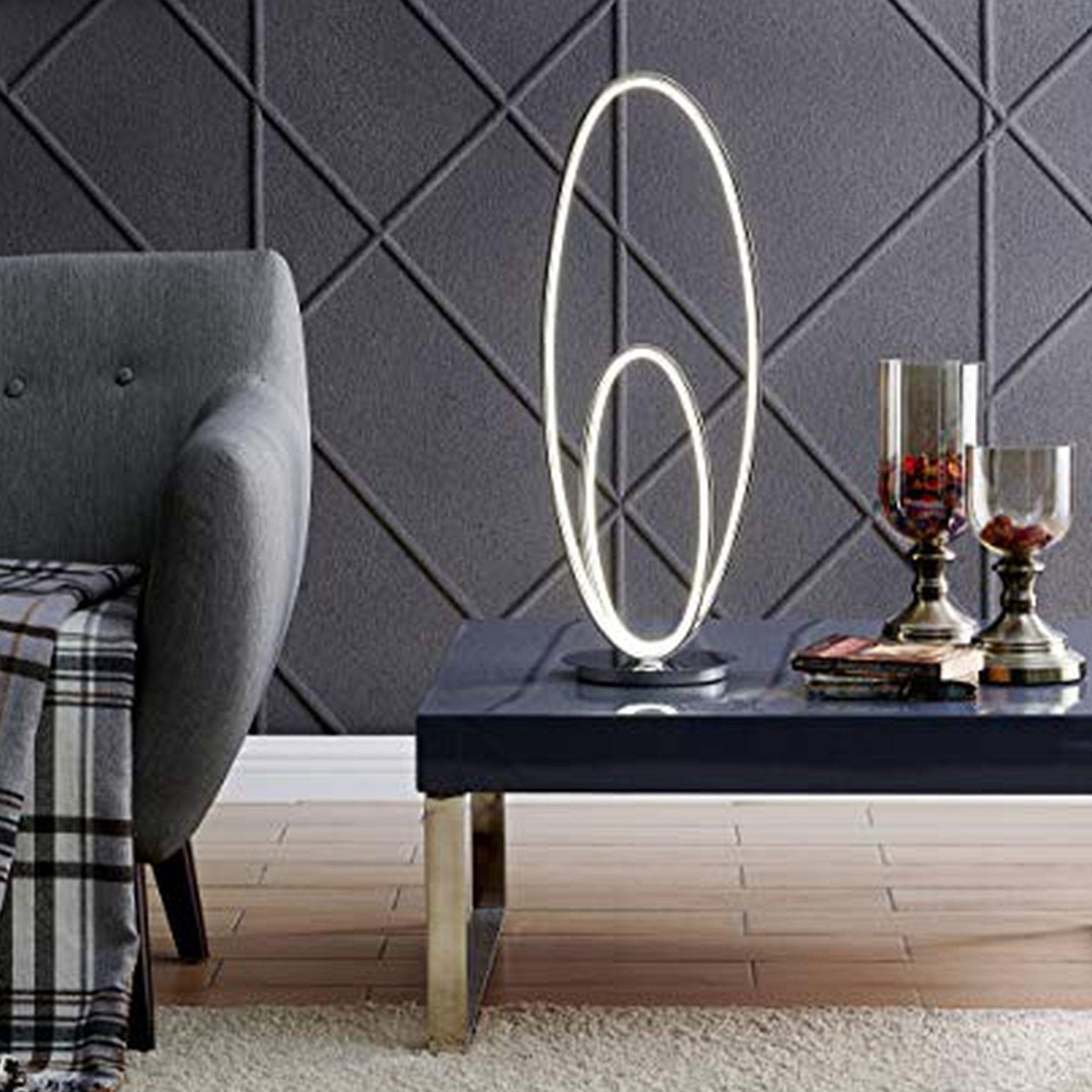 Milan Modern Chrome Table Lamp