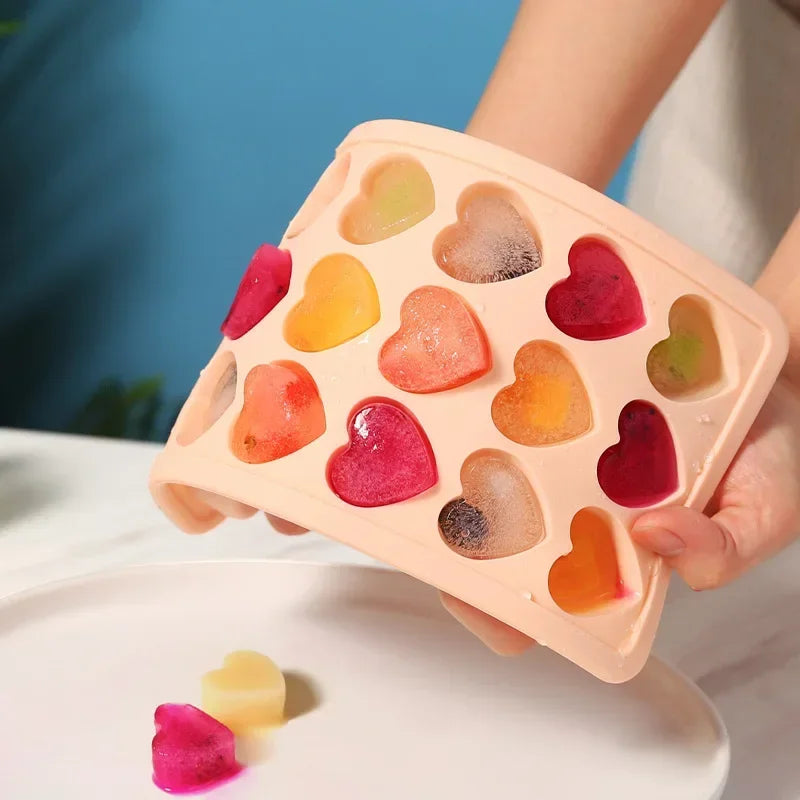 21-cell Silicone Ice Cube Mold Heart Shapeice maker
