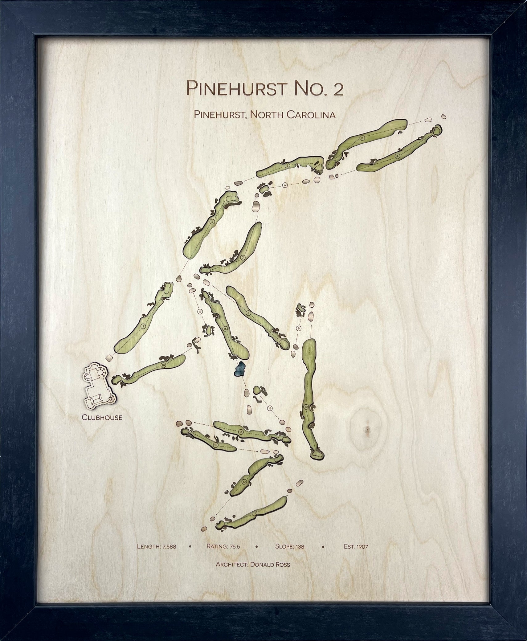 Pinehurst No 2 Golf Course Map Golf Gift   PinehurstNo.2 Traditional Front B20C20 