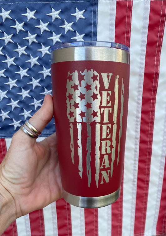 Girly American Flag Tumbler – American Patriot Creations